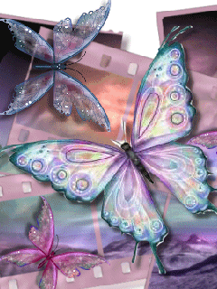 Ослепительные бабочки. Анимированные обои на телефон 240х320.